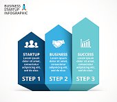 Vector arrows infographic, diagram, graph, presentation, chart. Business concept with