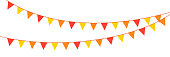 Vector birthday, party and holiday decoration elements flags. EPS10