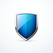Vector blue shield icon