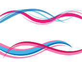 Vector colorful abstract background. Wavy waves banner color line for web banner.
