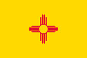 Vector flag illustration of New Mexico state, United States of America