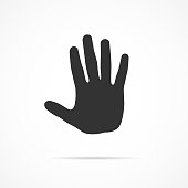 Vector image of icon hand.