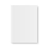 Vector mock up of book white blank cover
