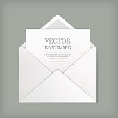 Vector realistic mockup of envelope.