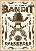 Vintage Wild West Bandit Poster