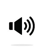 Volume max. Speaker icon on white background.
