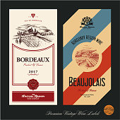 Wine labels. Vineyard