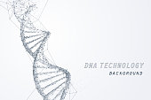 Wire frame of DNA virtual, technology and medical concept