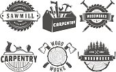 Woodwork and carpentry logos