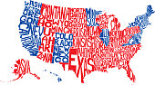 USA Word Map Election
