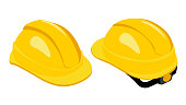 Work safety helmet isometric