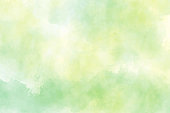 yellow and green watercolor background for spring