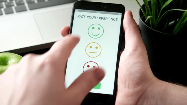 Giving a positive feedback on customer satisfaction app using smartphone