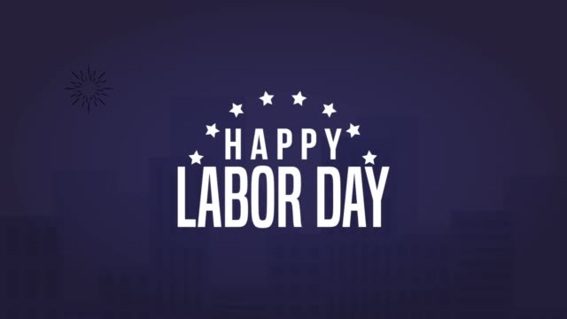 Happy labor day HD animation