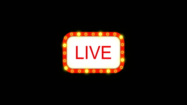 live stream video banner with animation light bulb